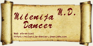 Milenija Dancer vizit kartica